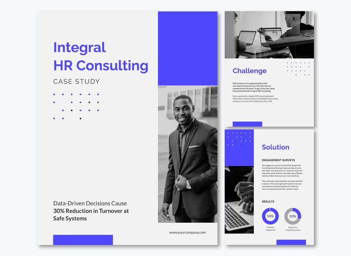 how to write a case study - HR consulting case study template made with Visme