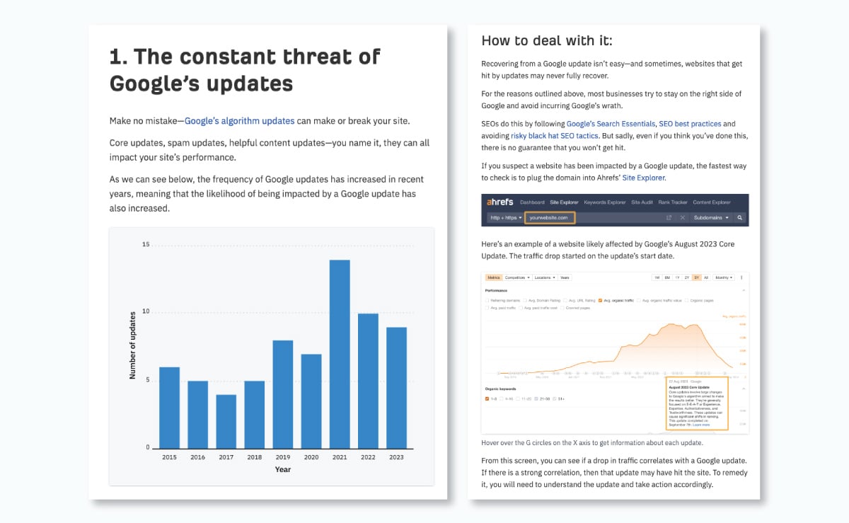 saas lead generation - Publish product led content Ahrefs