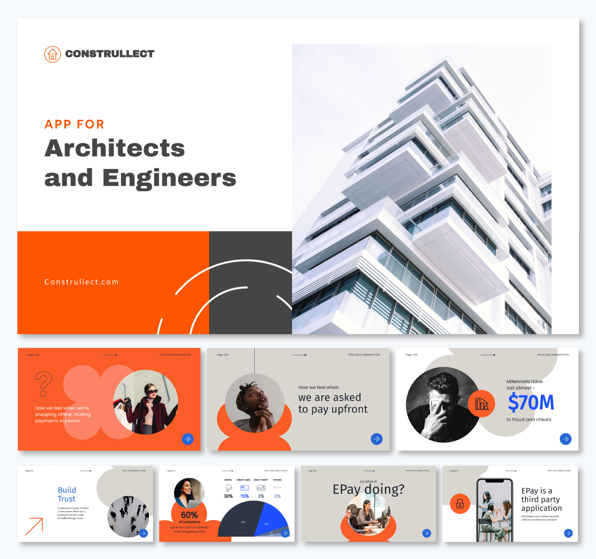 pitch deck template - Construction App Sales Pitch Presentation Template