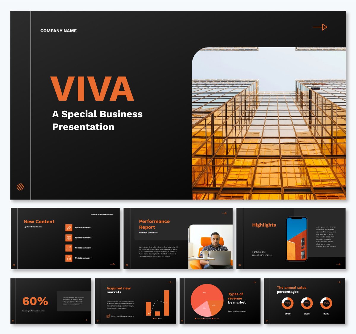 pitch deck template - Viva Business Presentation