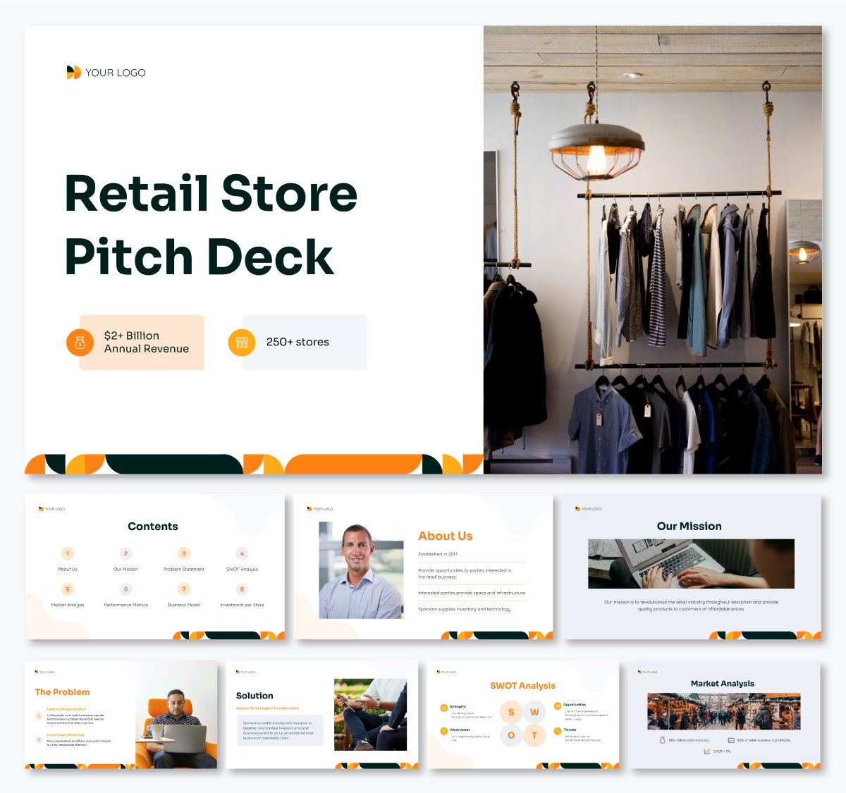 pitch deck template - Retail Store Pitch Deck