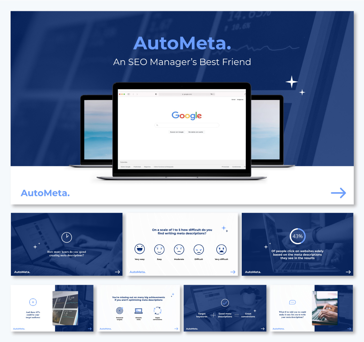pitch deck template - SEO Tool Product Presentation