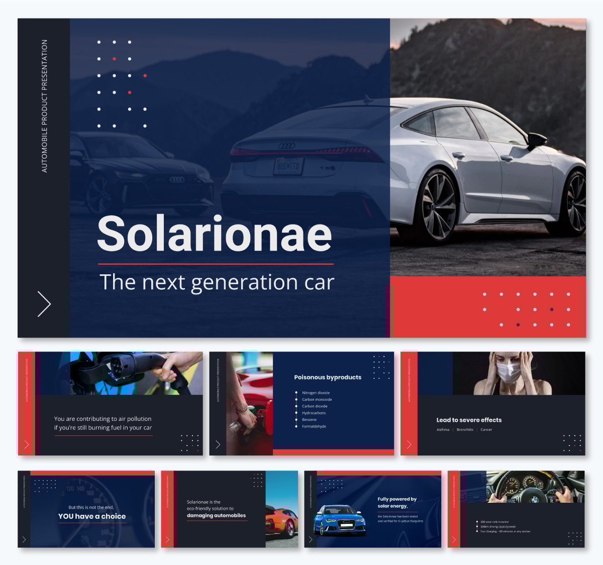 pitch deck template - Automobile Product Presentation