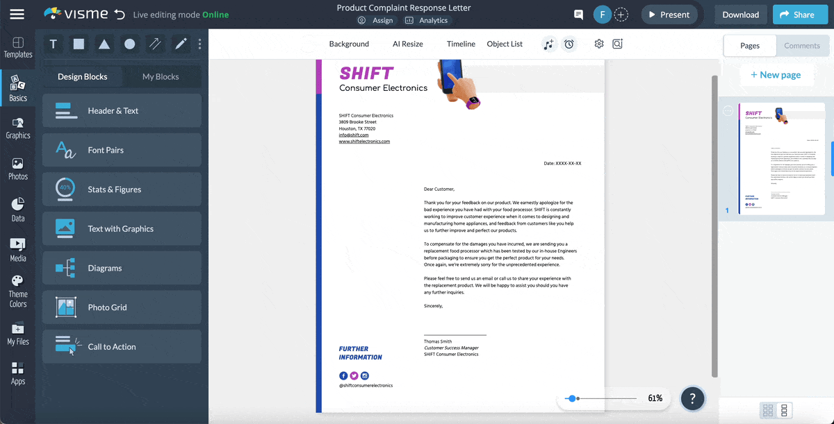 how to write a business letter - adding interactive elements to your letter
