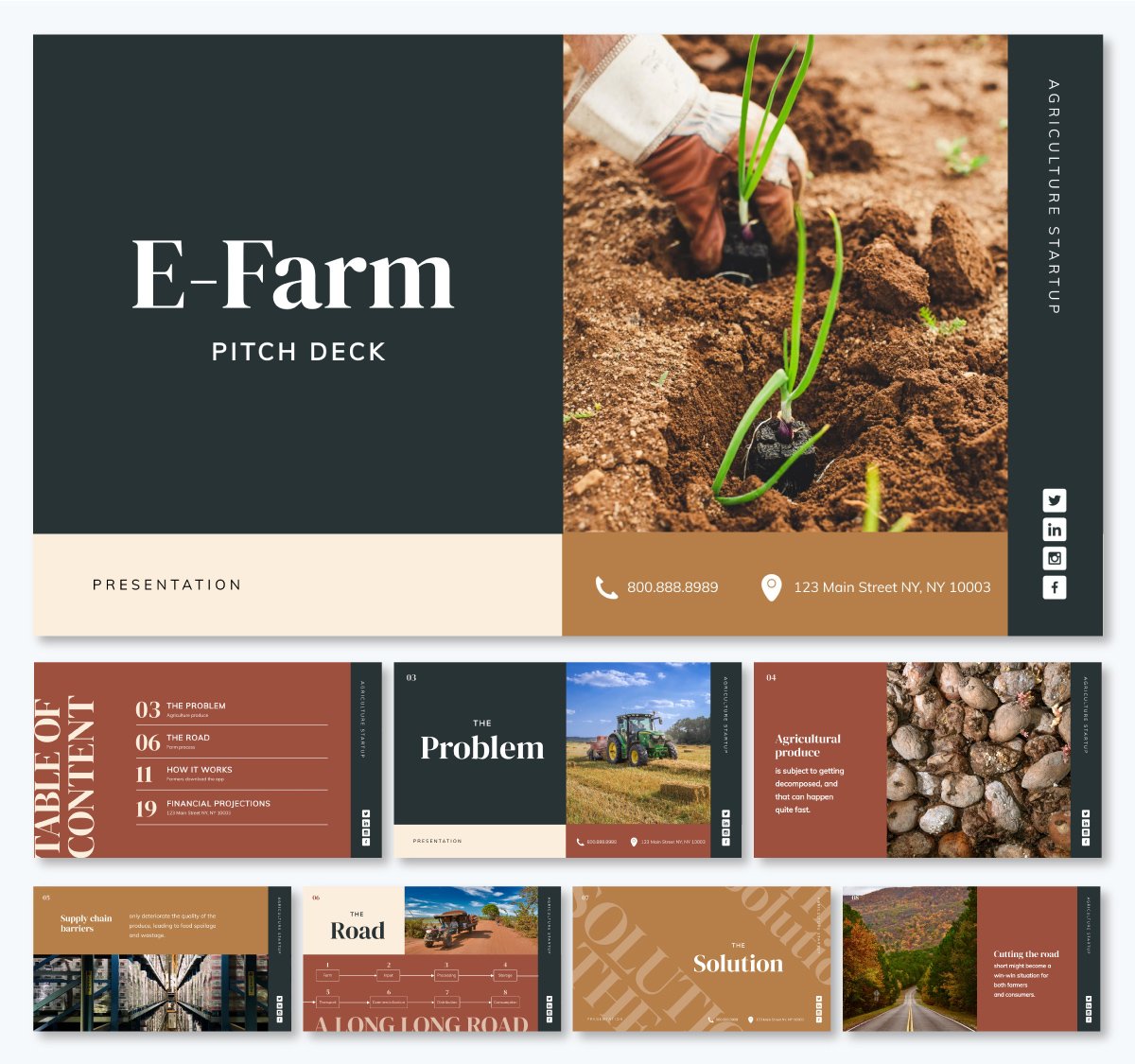 pitch deck template - Agriculture Startup Pitch Deck Presentation