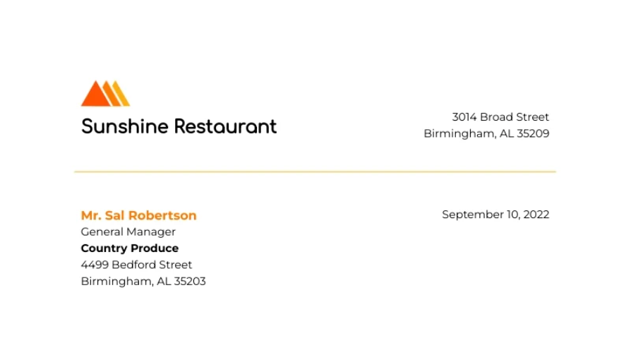 how to write a business letter - Add recipient information