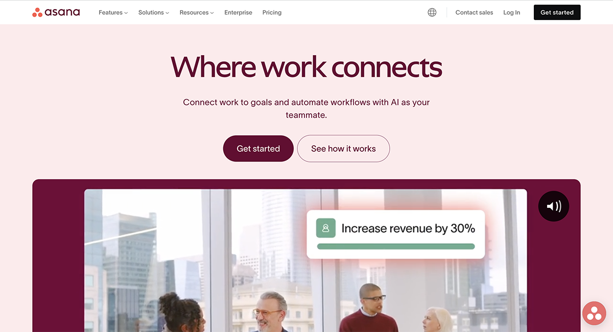 time management tools - Asana home page