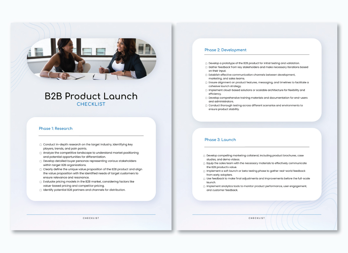Product management - product launch checklist template