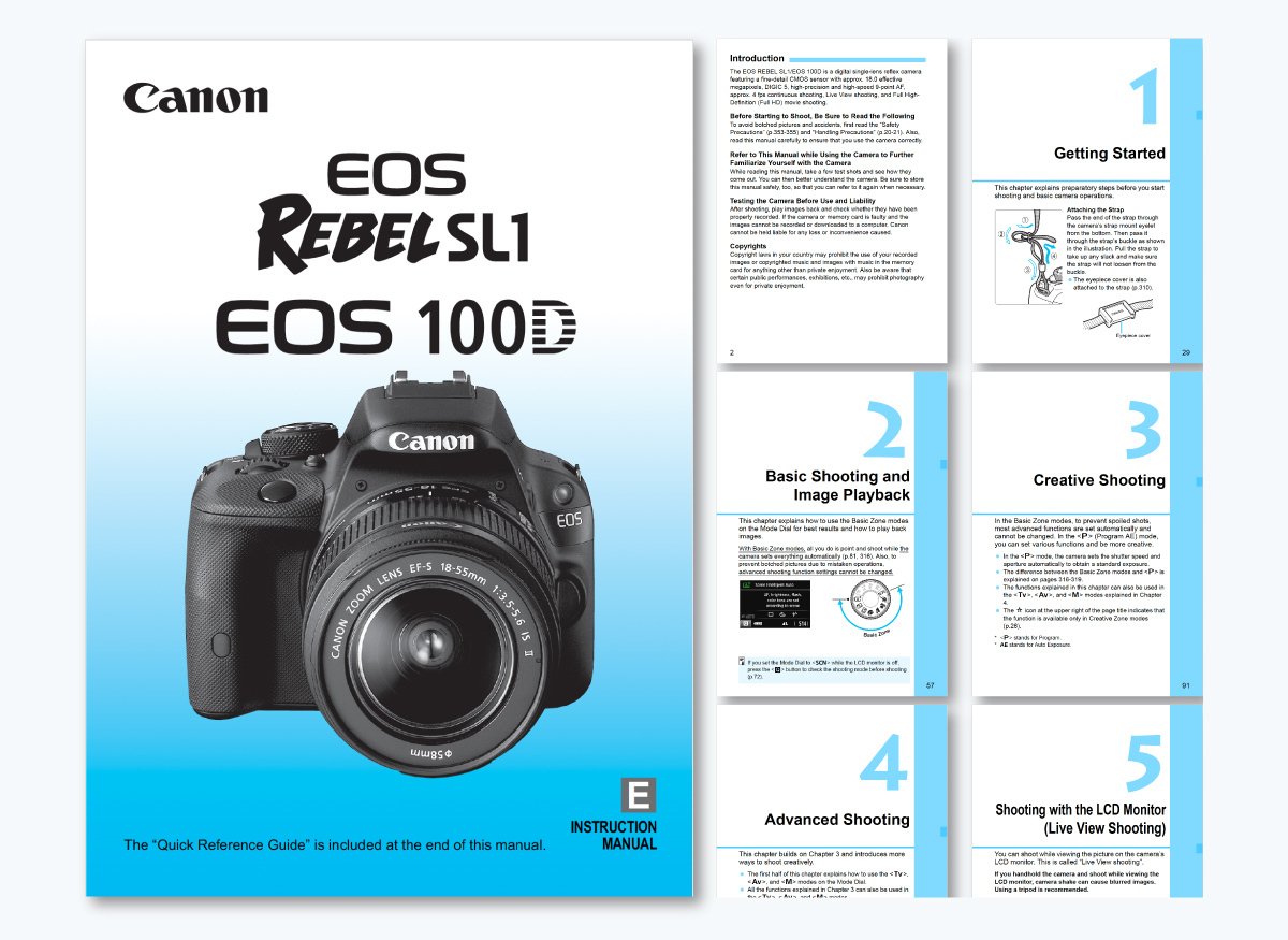 user guide template - Canon's instructional manual