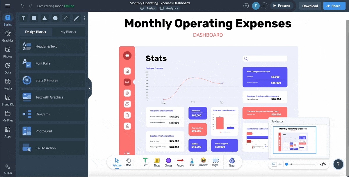 how to import data into charts and graphs 