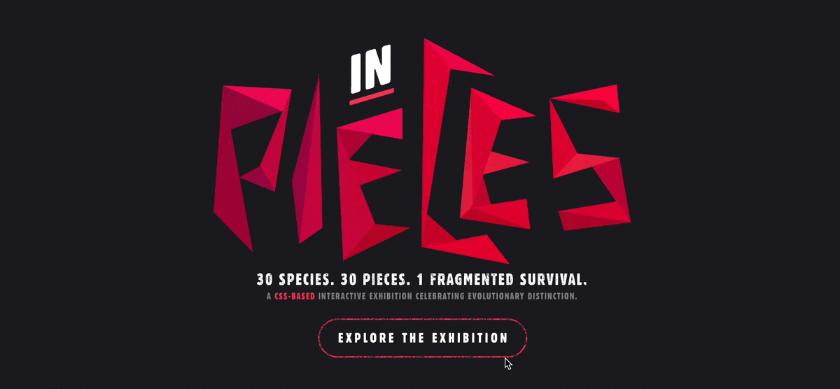 interactive data visualization example - Species In Pieces