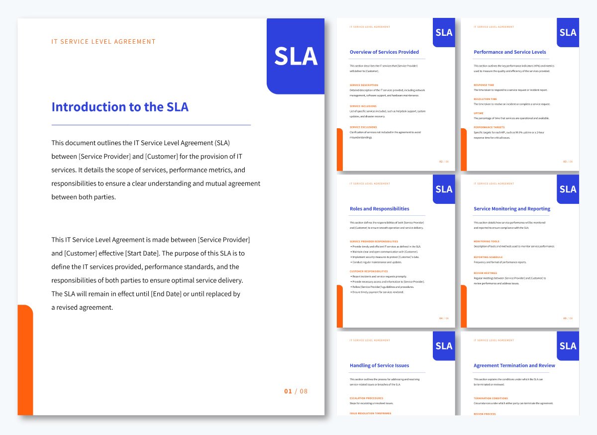 Service Level Agreement Template - IT Service Level Agreement Template