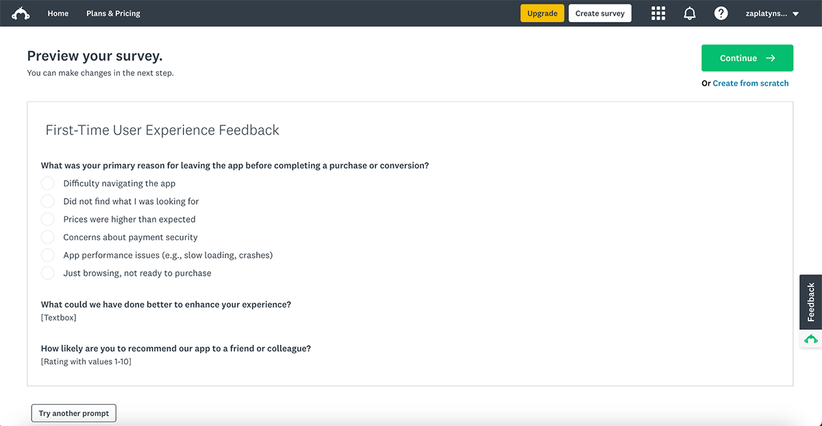 ai marketing tools - SurveyMonkey Genius interface