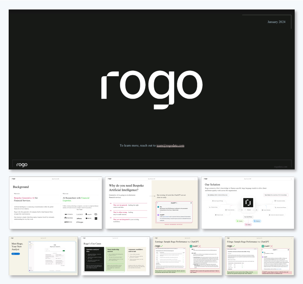  pitch deck example - Rogo's pitch deck 