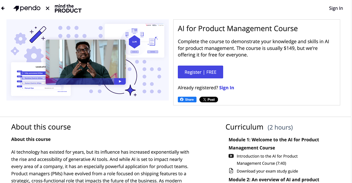 Best Product Management Courses - AI for Product Management Course
