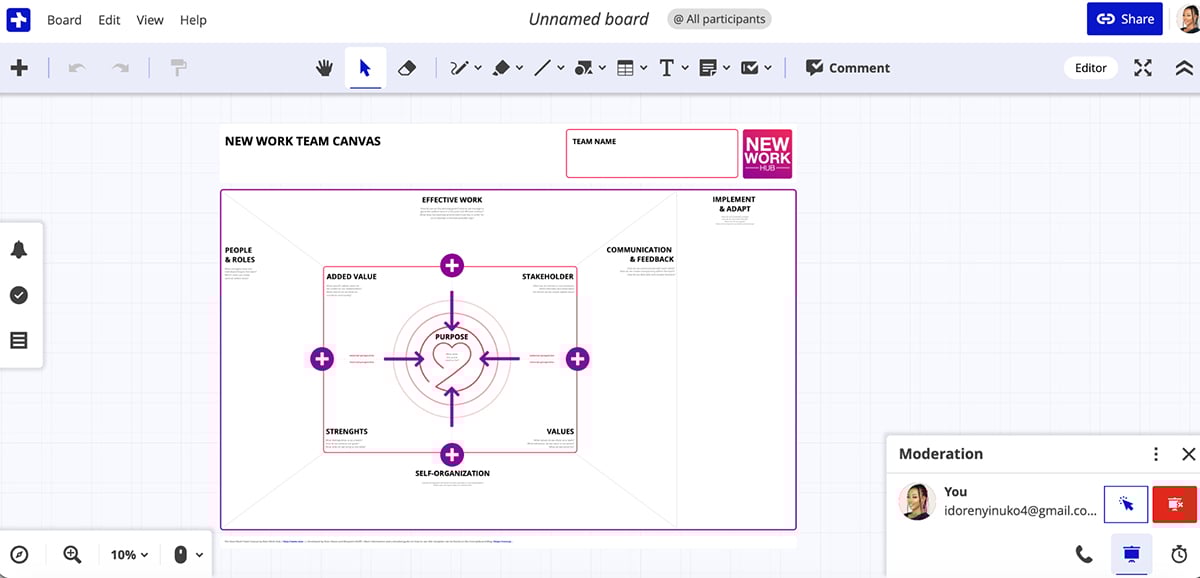 Miro Alternatives - a screenshot of conceptboard interface