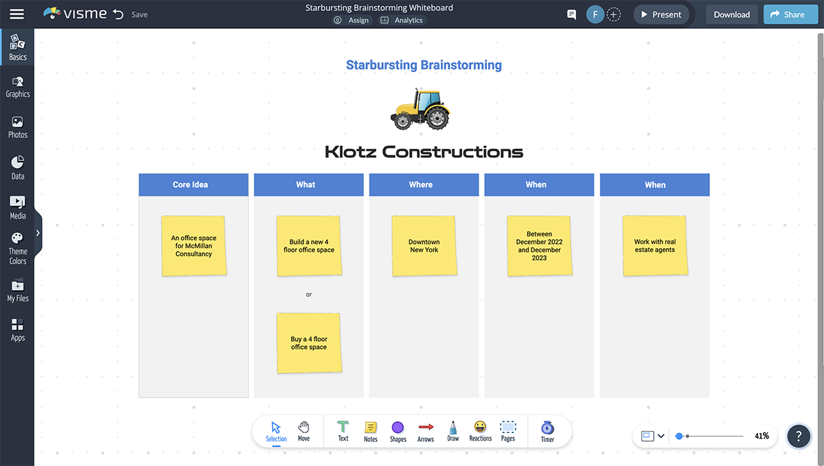 content authoring - collaborative brainstorming