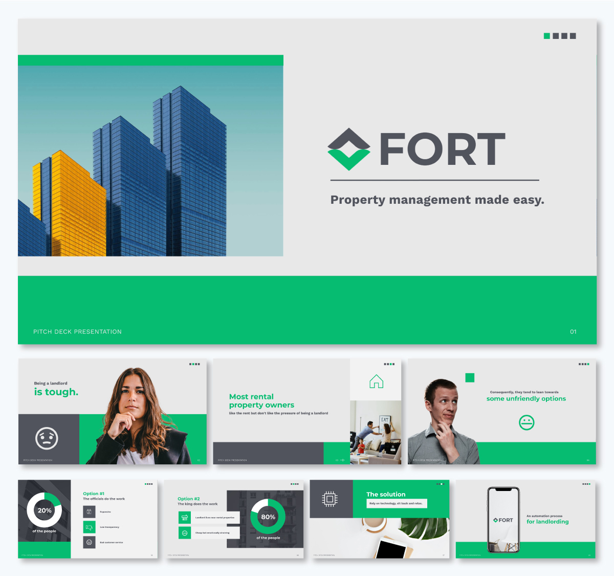 pitch deck examples - Fort pitch presentation template