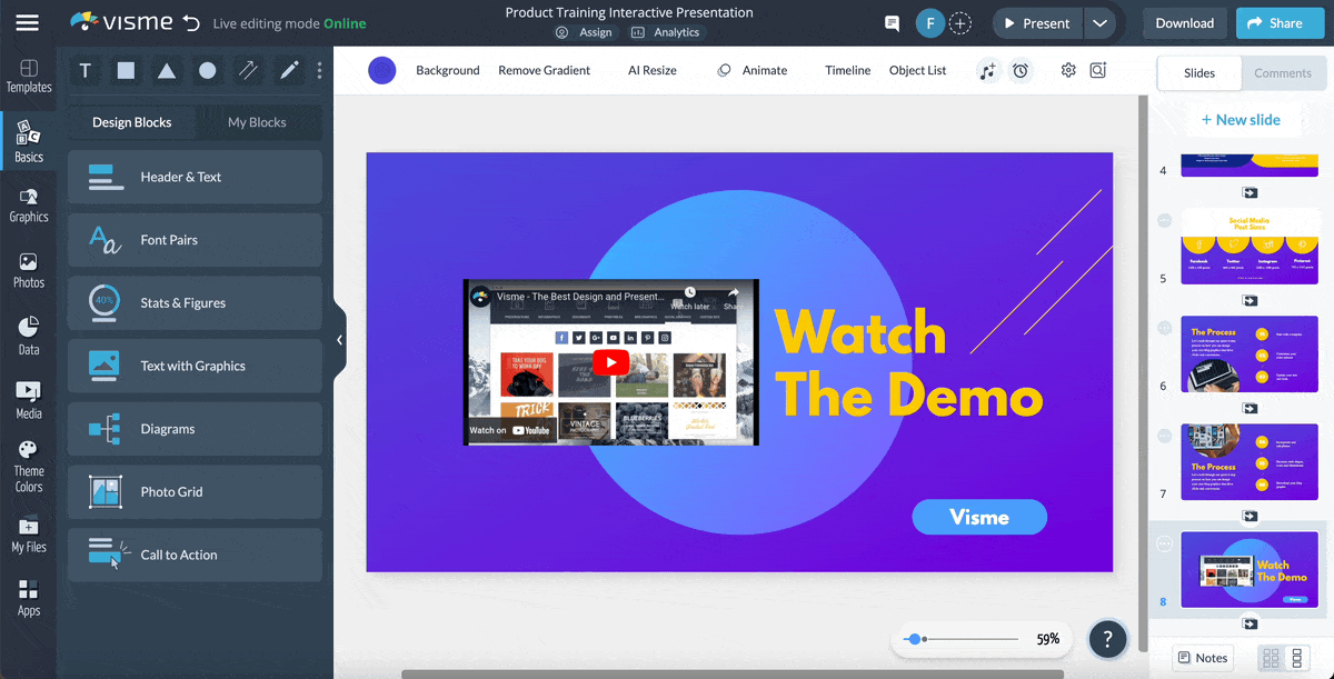 how to create interactive presentation for interactive training courses