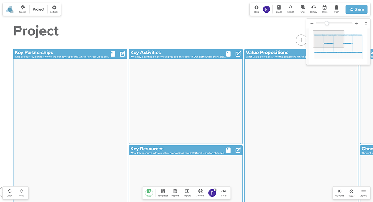 Miro Alternatives - a screenshot of Stormboard interface