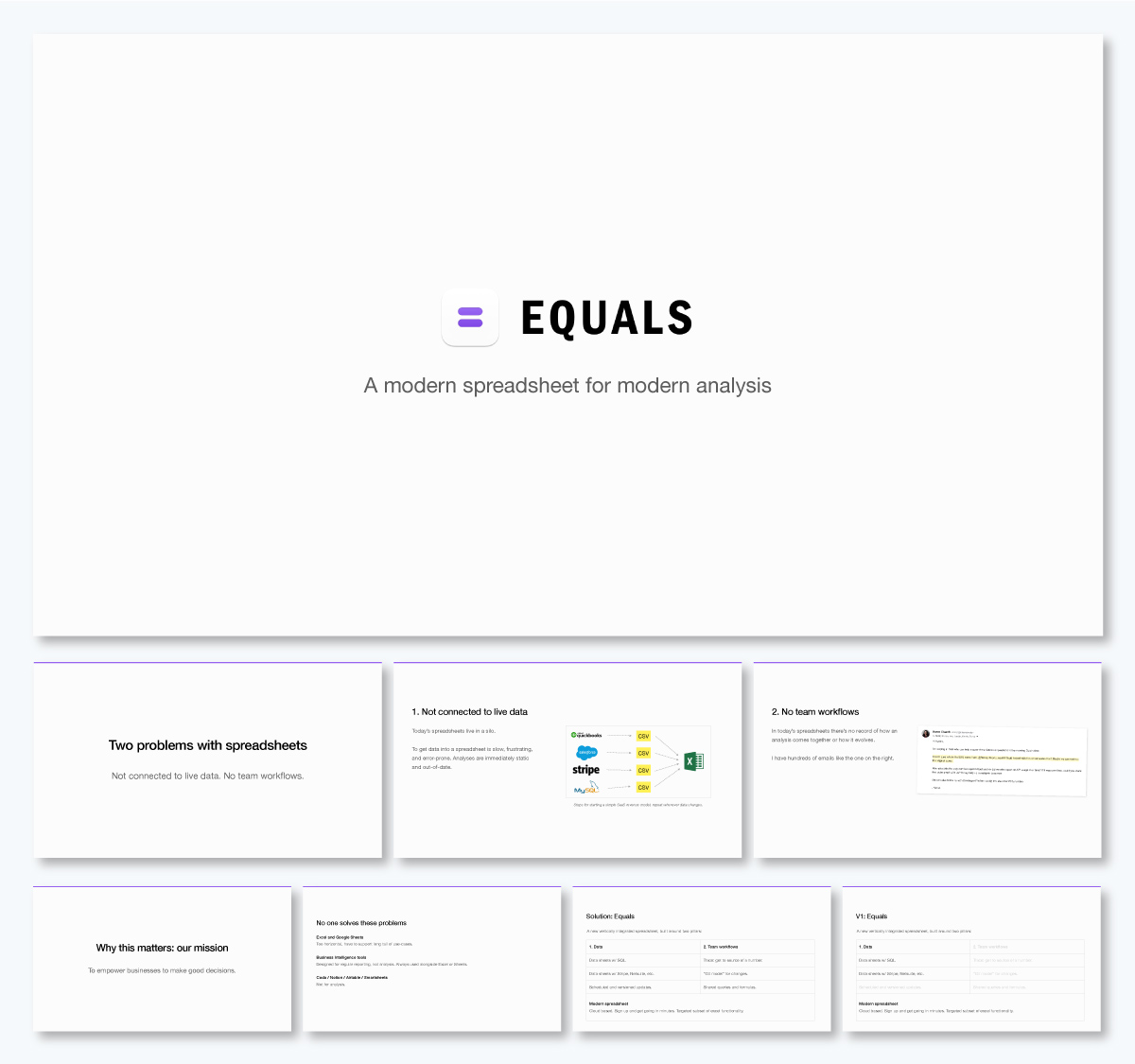 pitch deck example - Equal pitch deck 