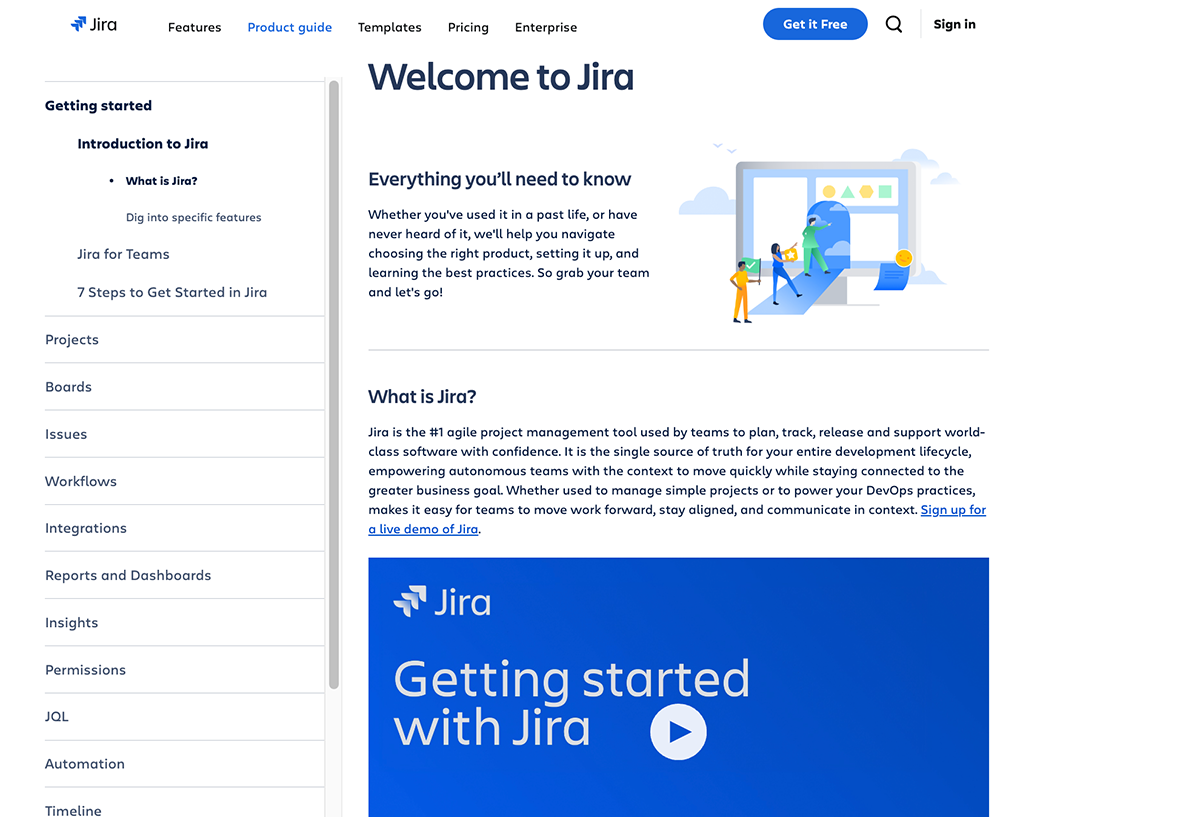 user guide examples - Jira's Digital Product Guide