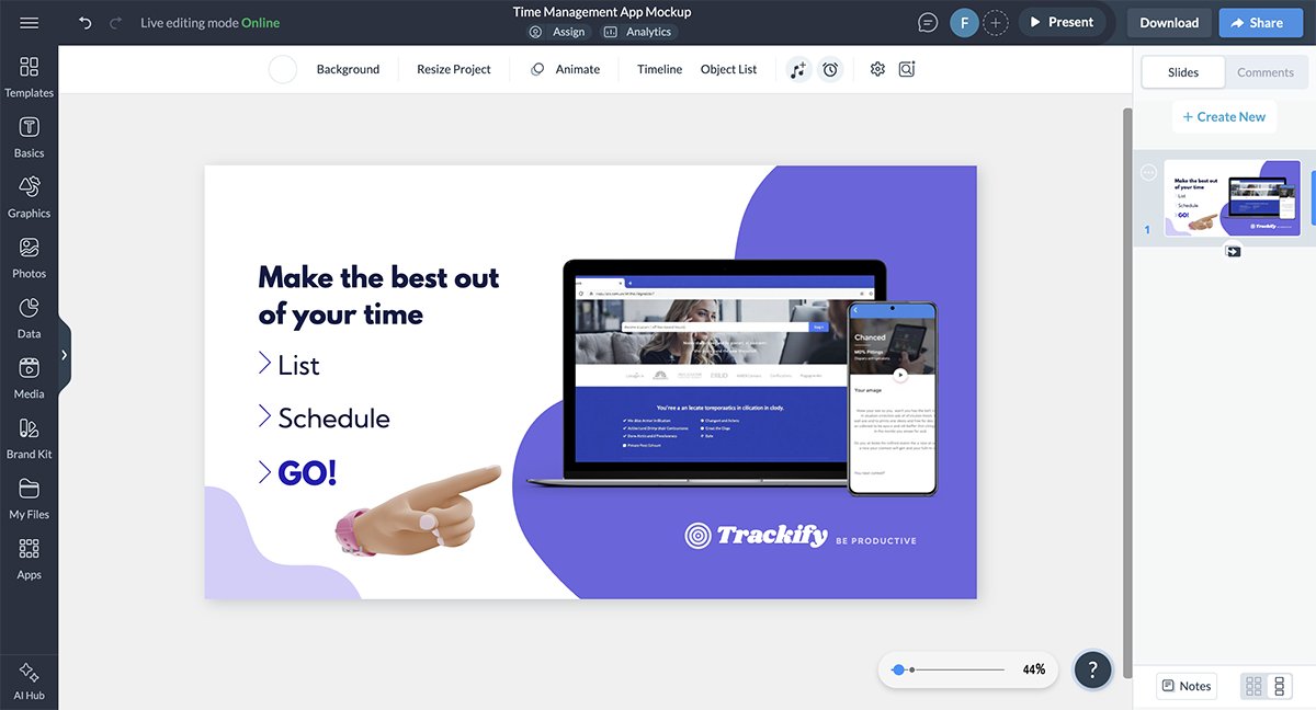 what is a mockup - drag and drop interface