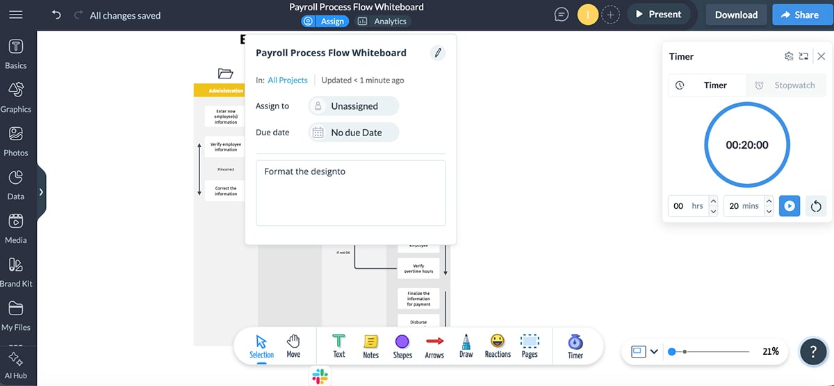 Miro Alternatives - collaboration features in Visme whiteboard