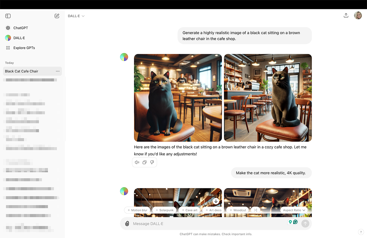 ai marketing tools - DALL·E interface