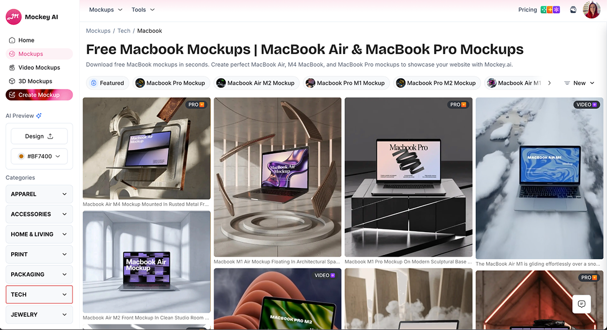 what is a mockup - MockeyAI interface 