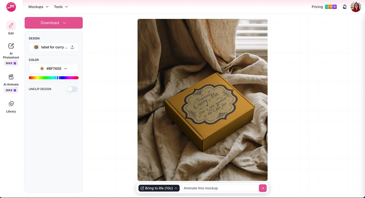 what is a mockup - MockeyAI interface 