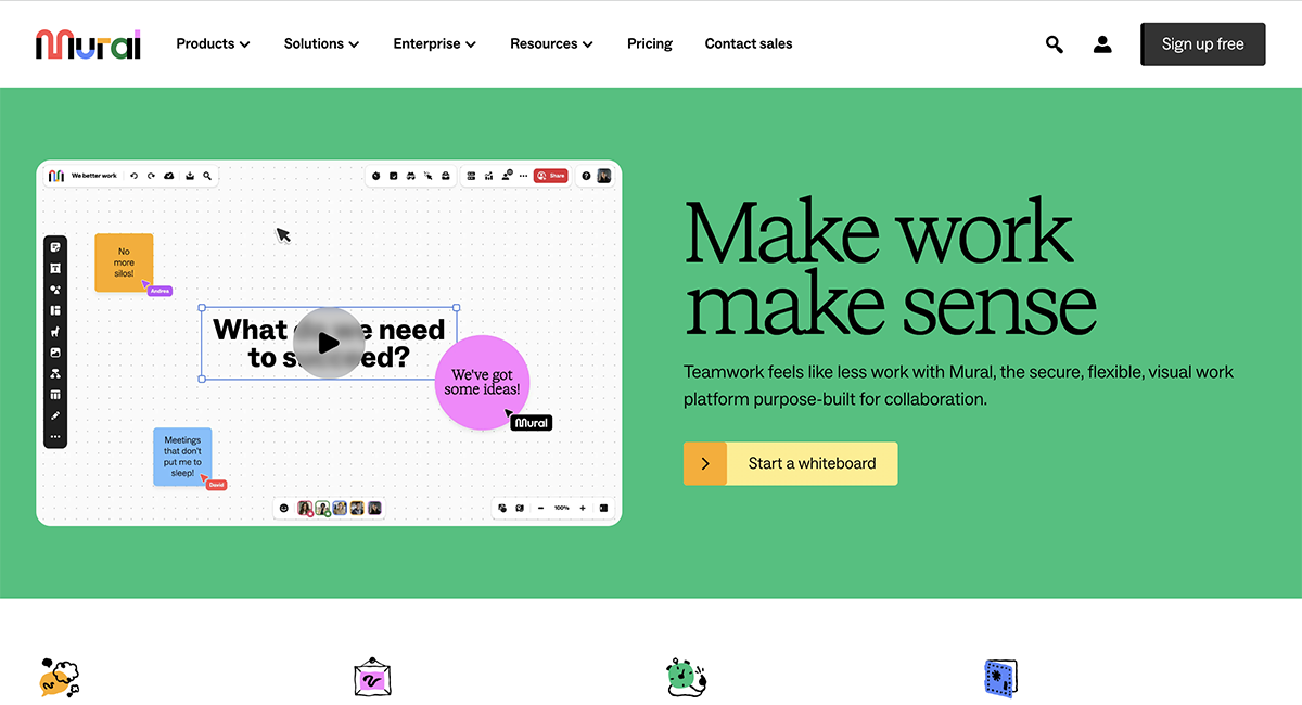 miro alternatives - an image of Mural's home page