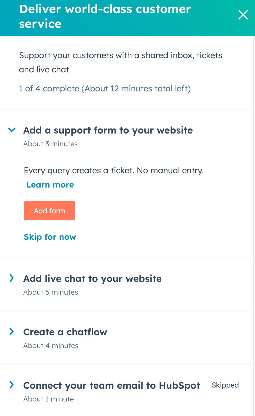 customer success tools - HubSpot interactive product tour