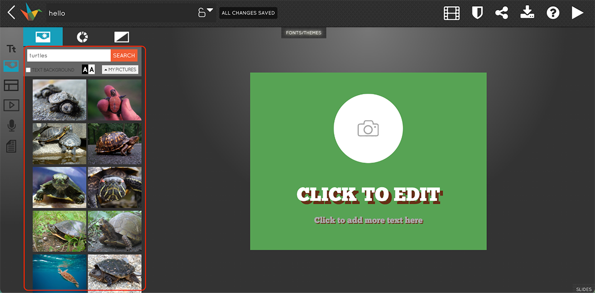 best presentation software - Haiku Deck asset library