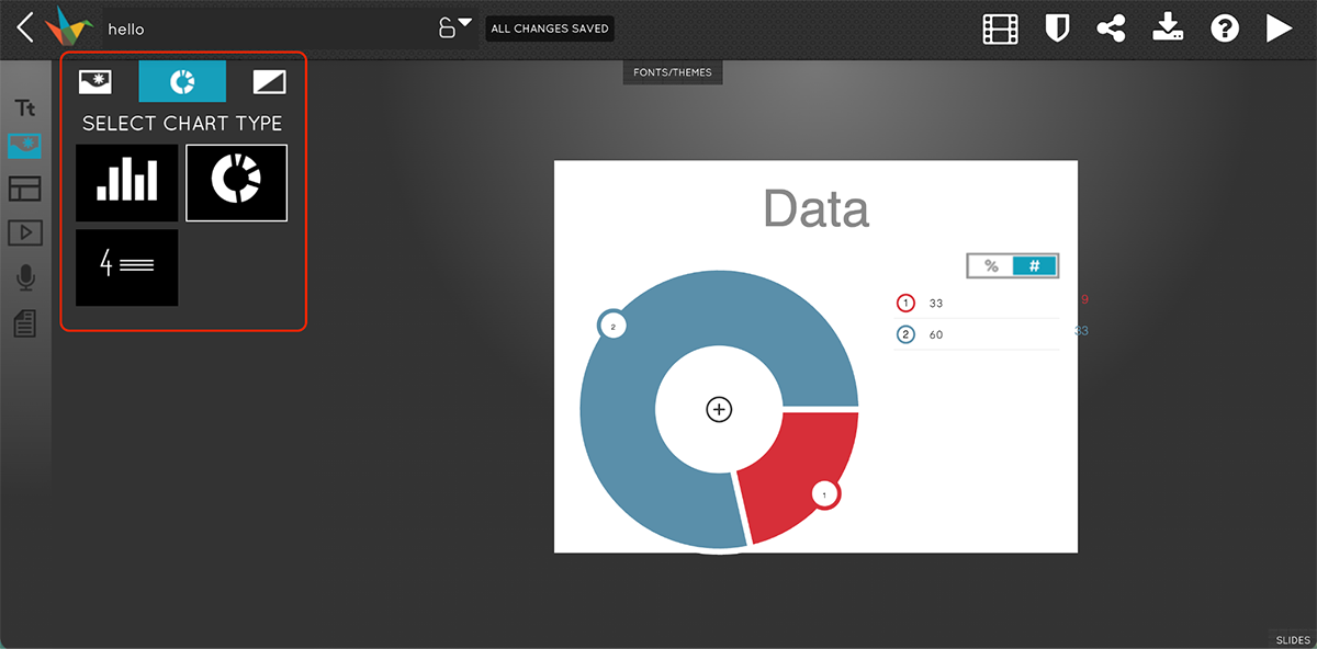 best presentation software - Haiku Deck data visualization