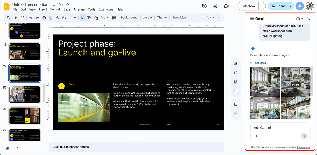 best presentation software - an image generated by Gemini in Google slides