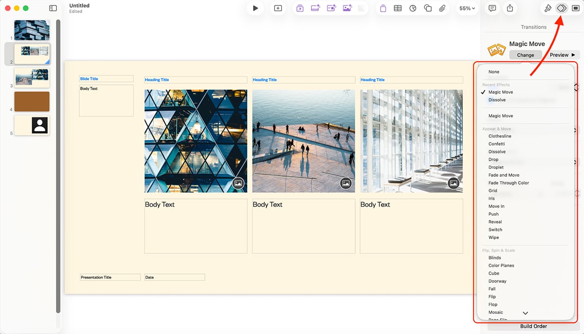 best presentation software - animation and interactivity in Keynote
