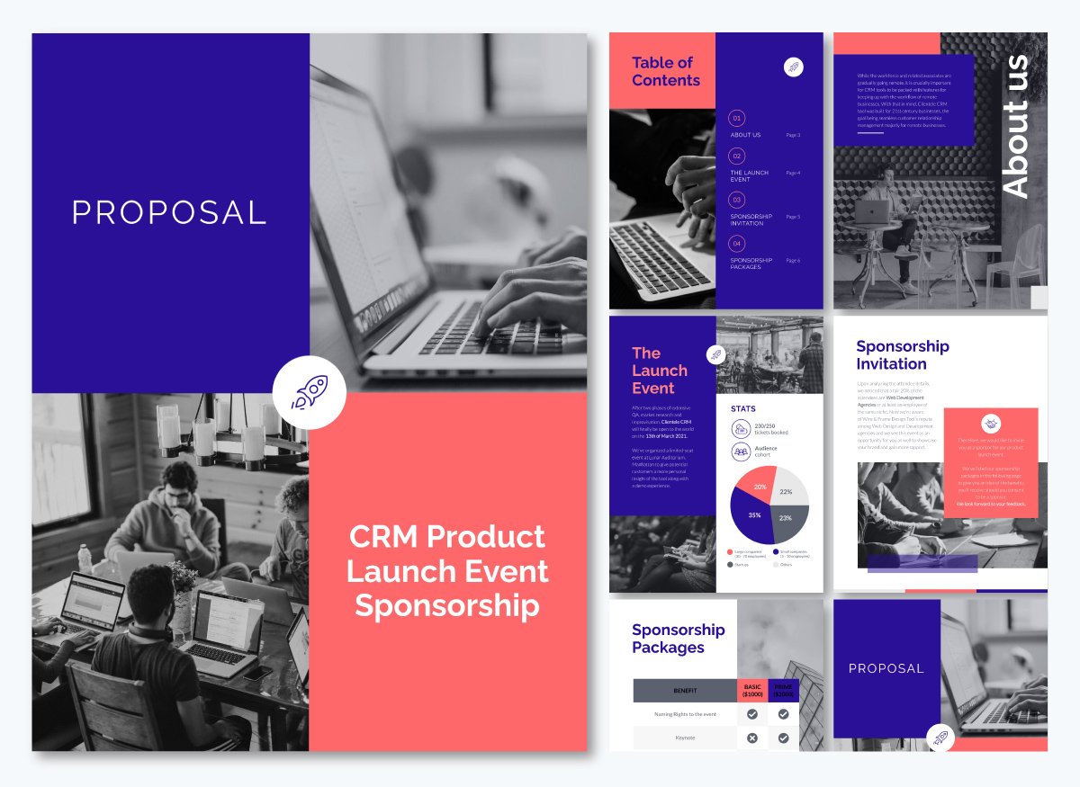 CRM product launch event sponsorship - Sponsorship Proposal Template
