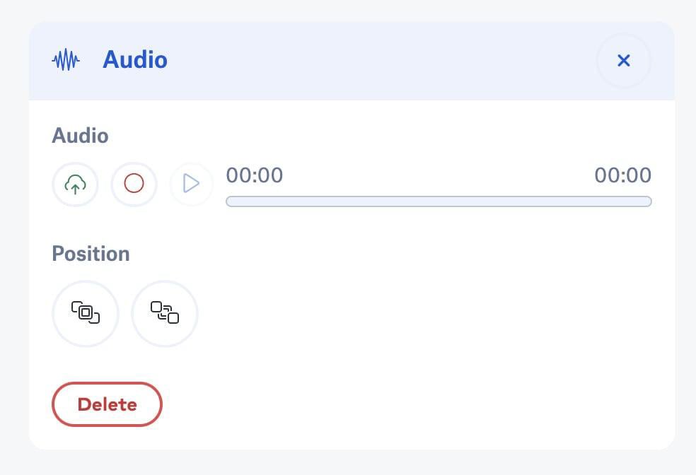 best presentation software - add voice-over narrations and background music to slides in Slidebean