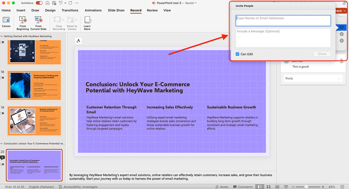 best presentation software - Microsoft Powerpoint's privacy and collaboration features