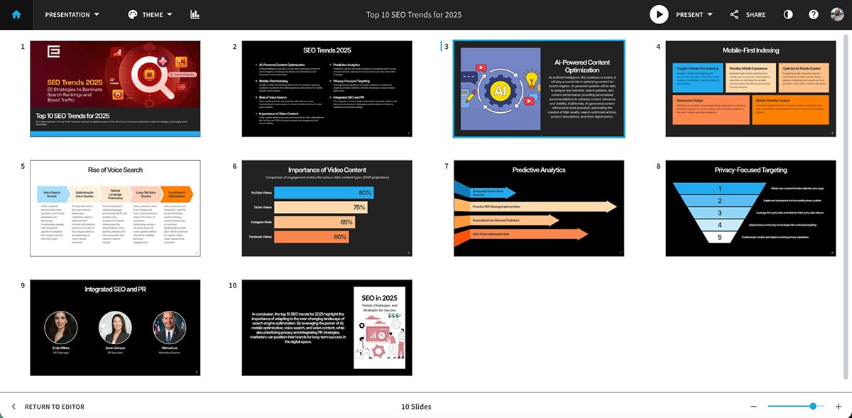 best presentation software - Beautiful.ai AI presentation generator