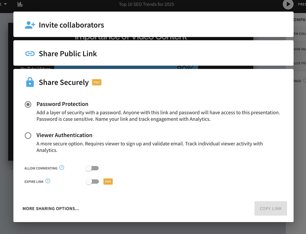 best presentation software - Beautiful.ai collaboration feature