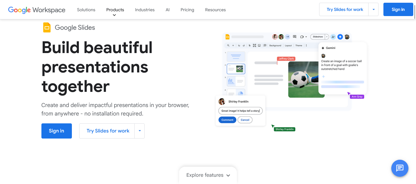 Google Presentation Slides