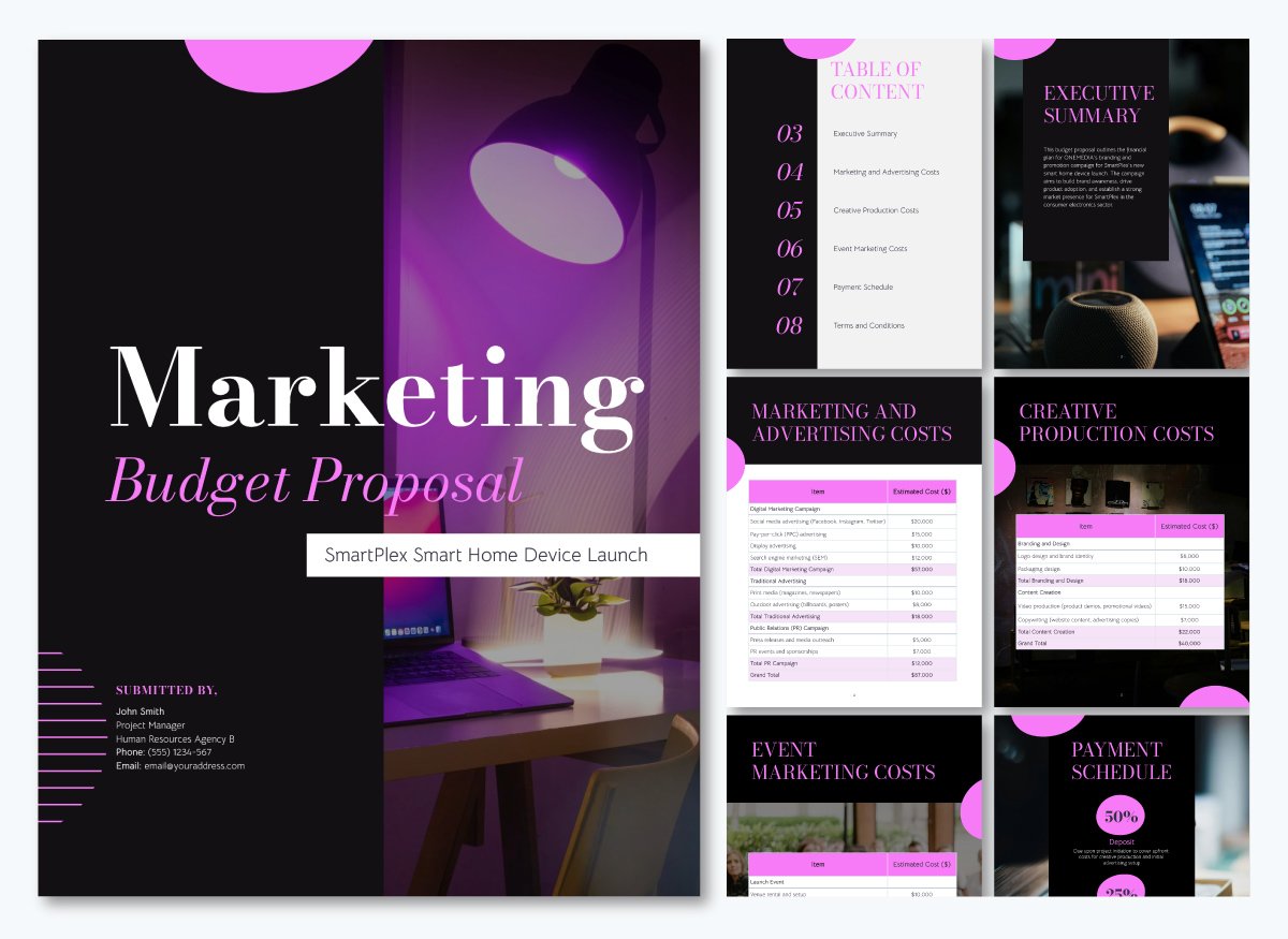 budget proposal template - marketing budget launch proposal template