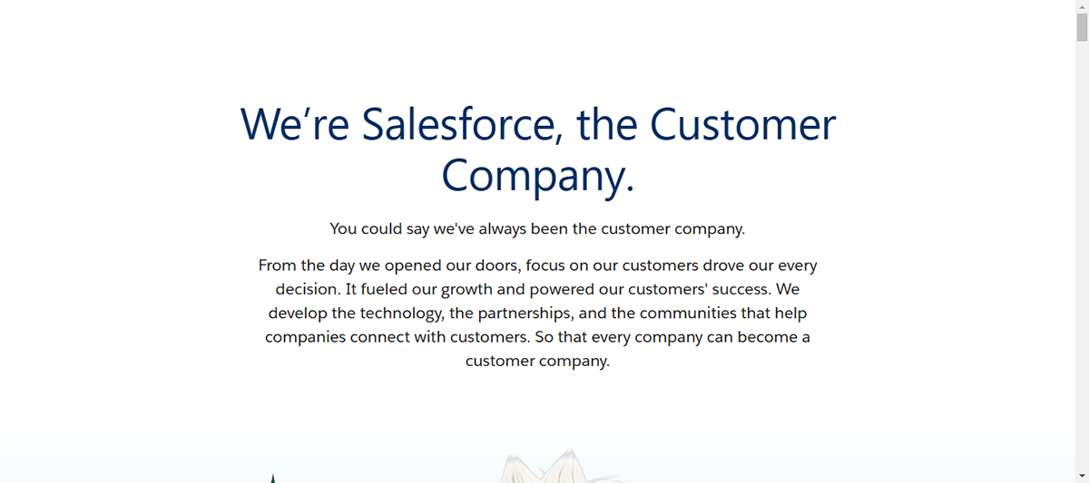 company profile template - Salesforce company profile page