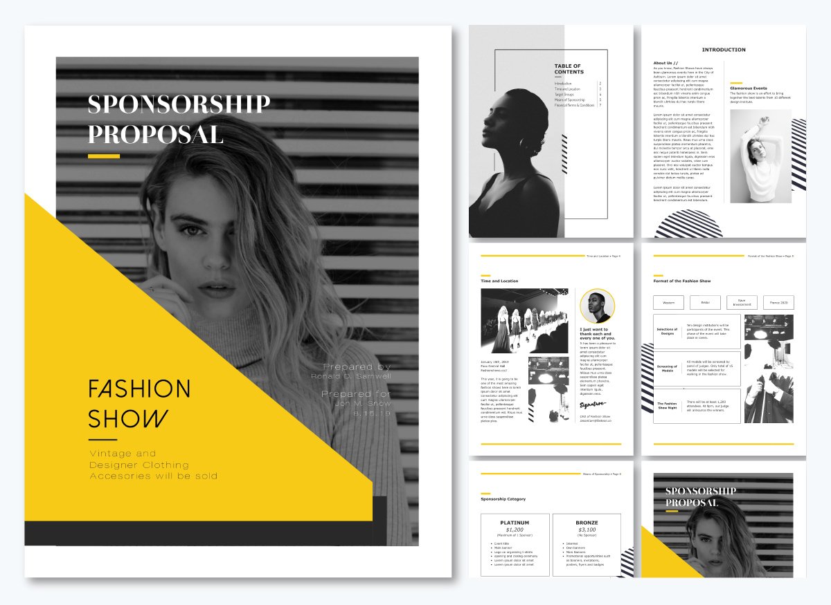 Fashion Event Sponsorship Proposal Template