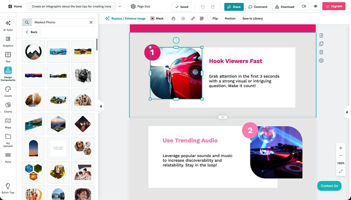 infographic design - Piktochart AI editor