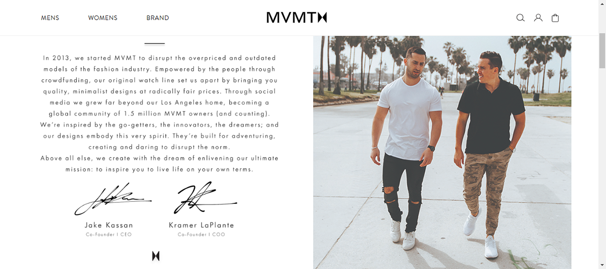 company profile template -MVMT company profile page