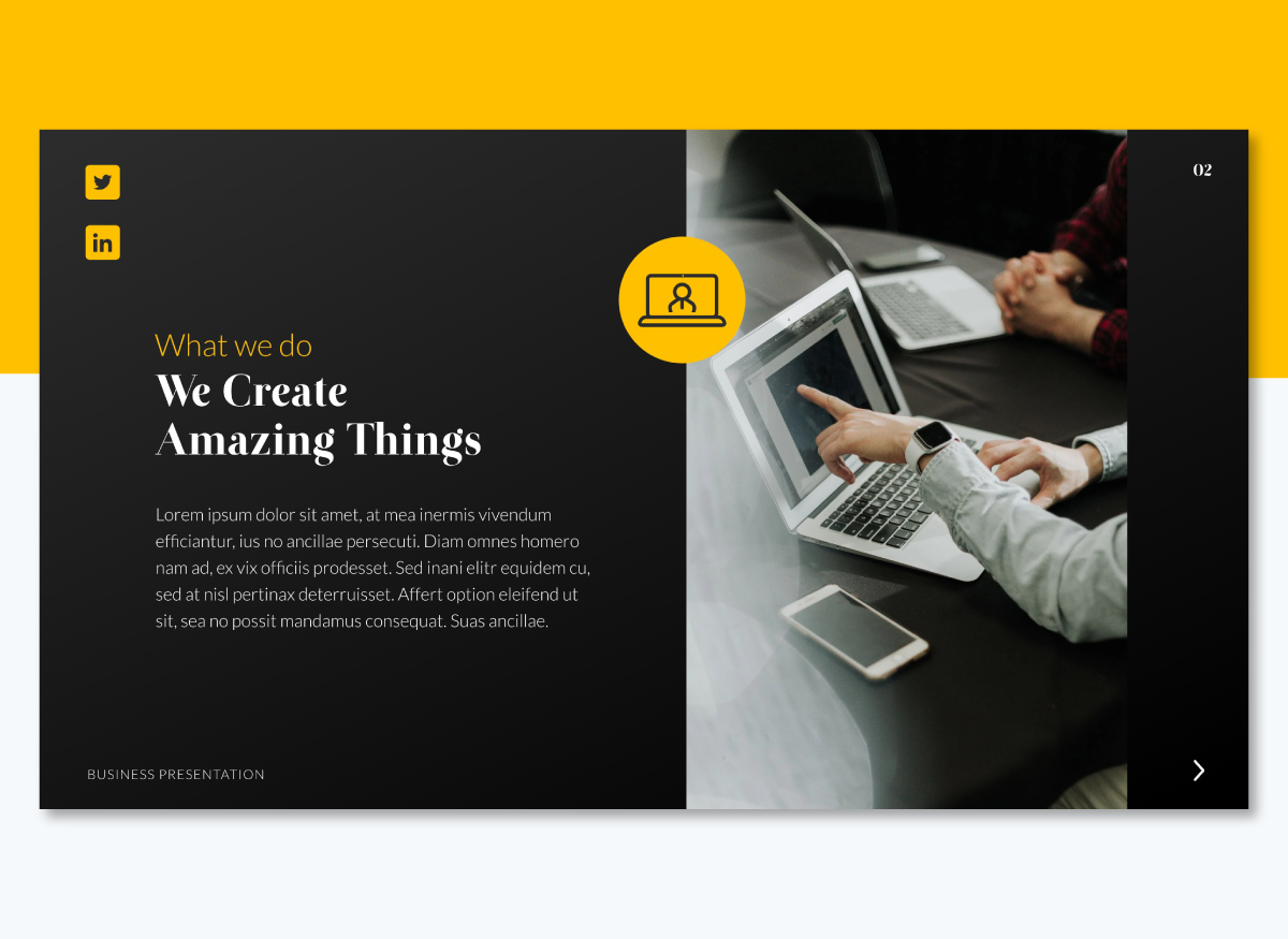 about us slide for an agency pitch deck