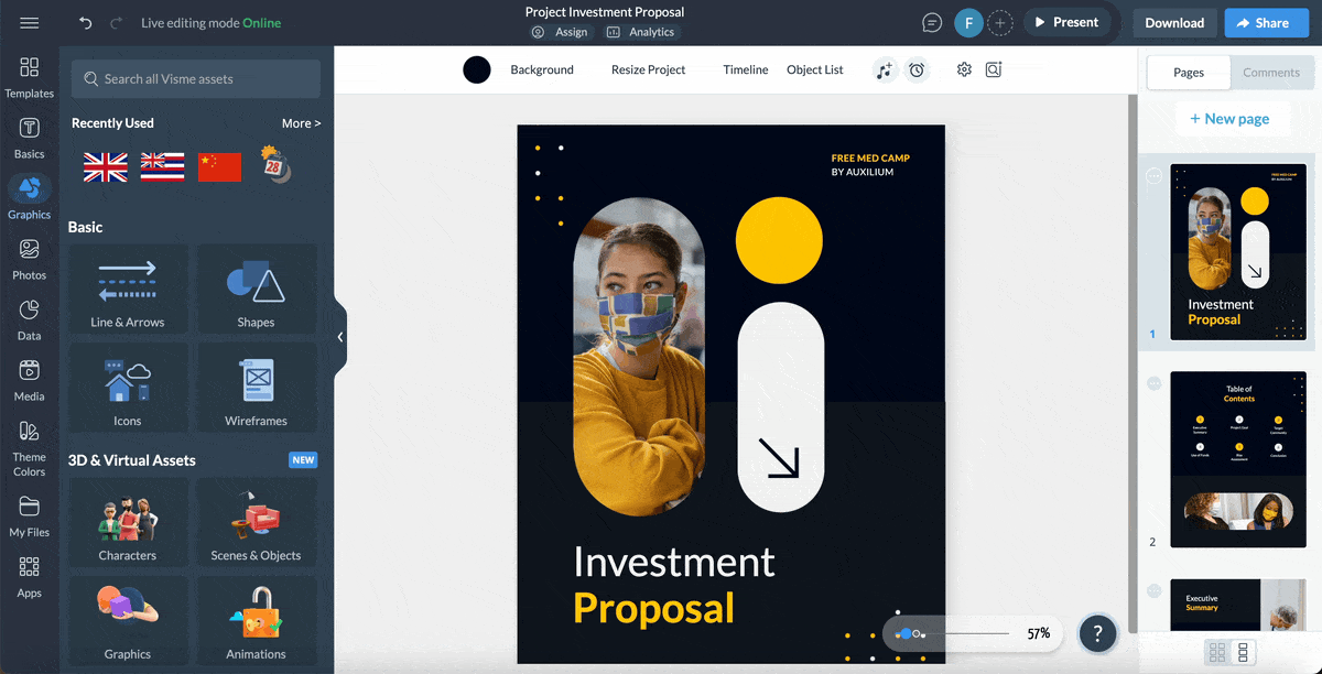 How to Make a Budget Proposal Template with Visme - Customize Your Template
